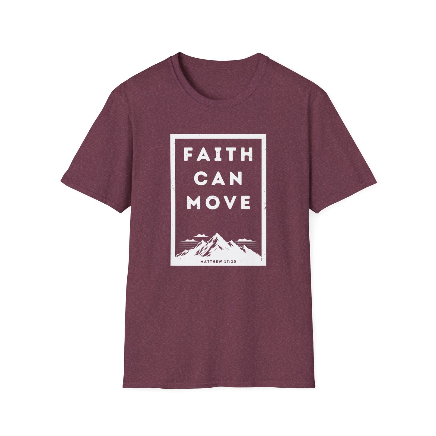 "Faith Can Move" Unisex Softstyle T-Shirt - Inspirational Christian Tee for Everyday Wear