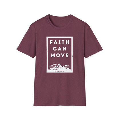 "Faith Can Move" Unisex Softstyle T-Shirt - Inspirational Christian Tee for Everyday Wear