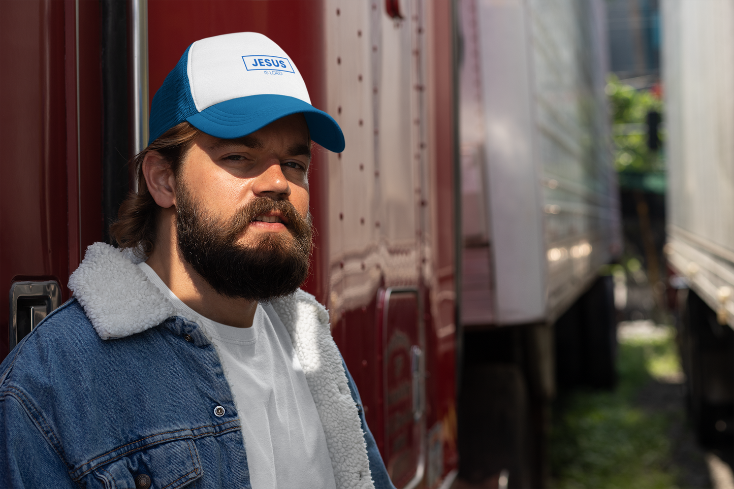 Faith-Inspired Trucker Cap - 'JESUS IS LORD'