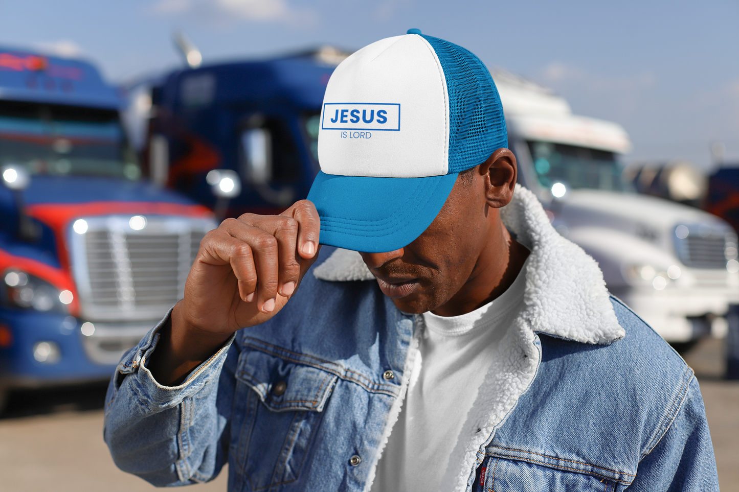 Faith-Inspired Trucker Cap - 'JESUS IS LORD'