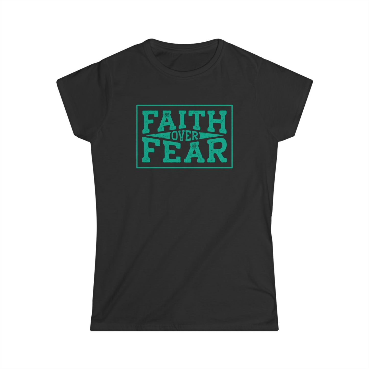 Faith Over Fear Women's Softstyle Tee - Inspirational Motivation Shirt