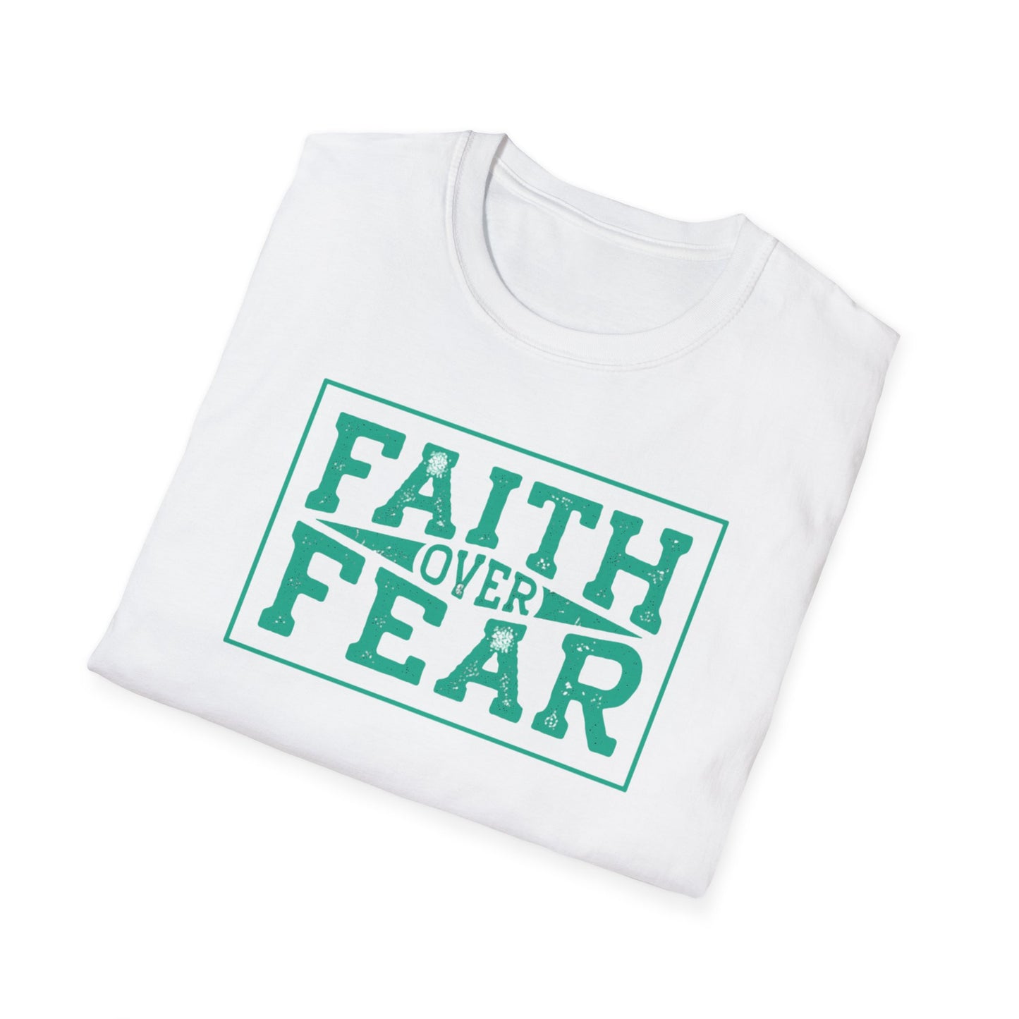 Faith Over Fear Unisex Softstyle T-Shirt – Inspirational Graphic Tee