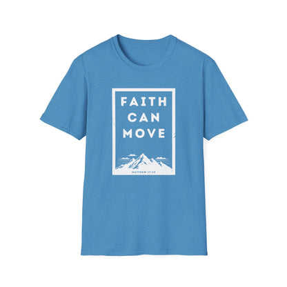 "Faith Can Move" Unisex Softstyle T-Shirt - Inspirational Christian Tee for Everyday Wear