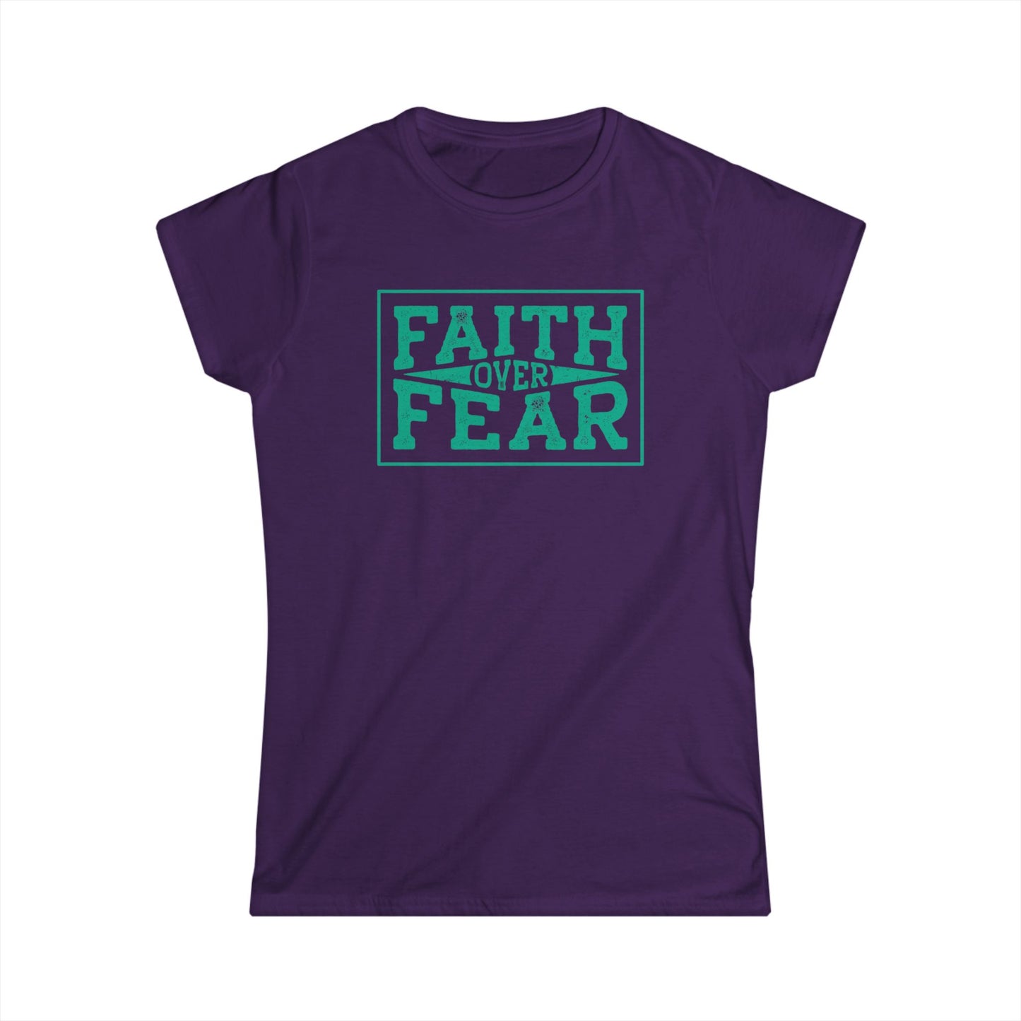 Faith Over Fear Women's Softstyle Tee - Inspirational Motivation Shirt