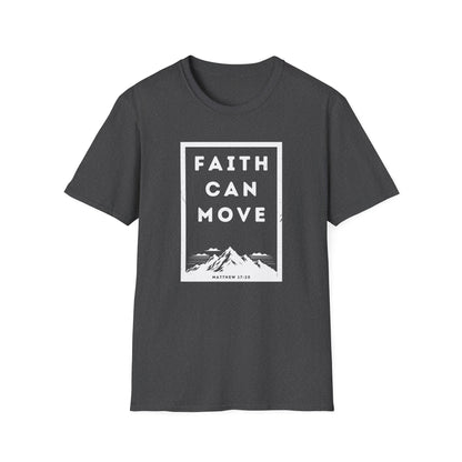 "Faith Can Move" Unisex Softstyle T-Shirt - Inspirational Christian Tee for Everyday Wear