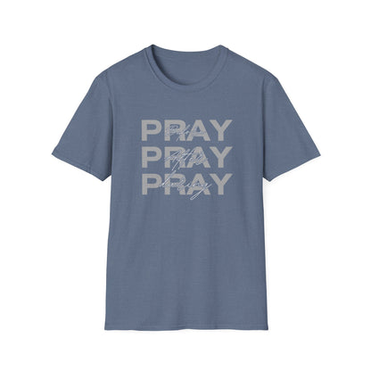 Unisex Softstyle T-Shirt - 'Pray' Inspirational Green Tee for Faith and Hope