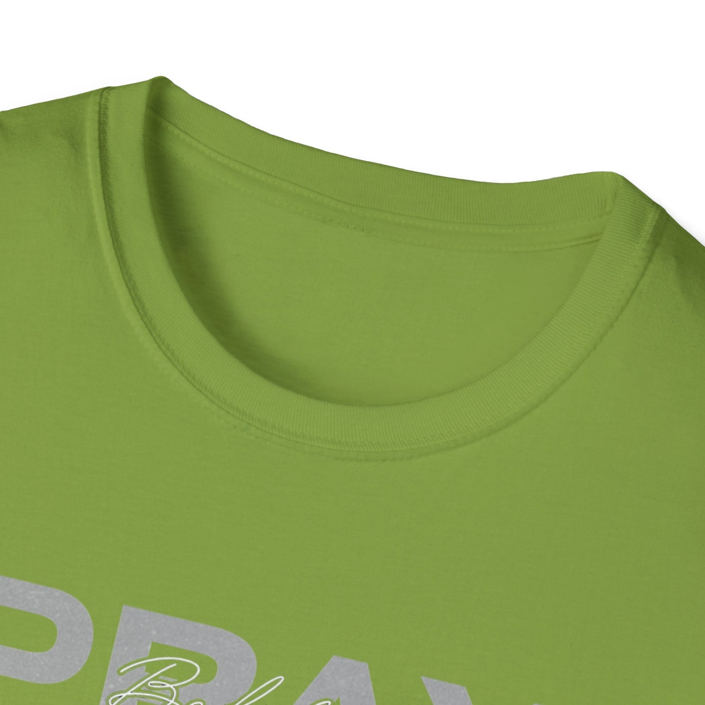 Unisex Softstyle T-Shirt - 'Pray' Inspirational Green Tee for Faith and Hope