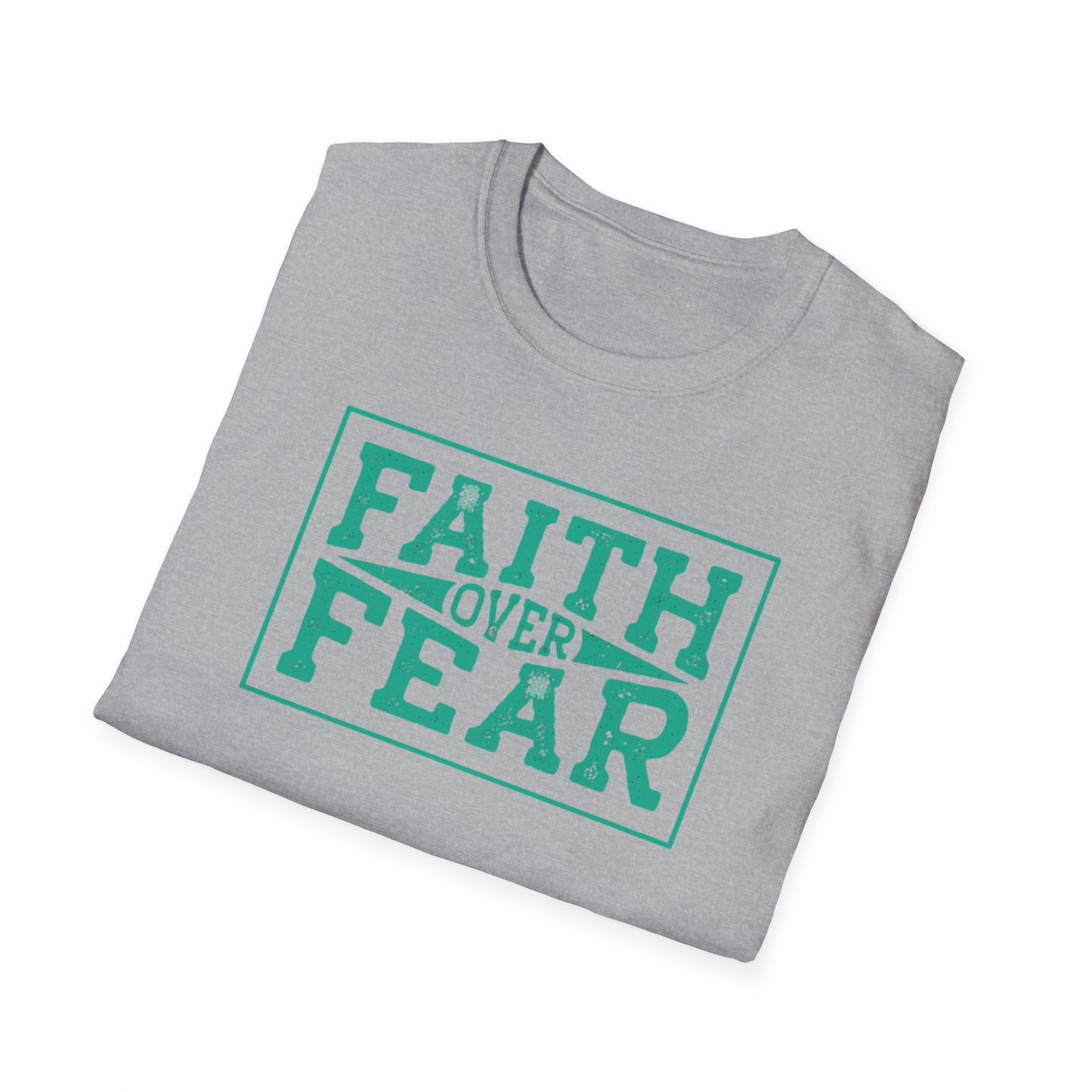 Faith Over Fear Unisex Softstyle T-Shirt – Inspirational Graphic Tee