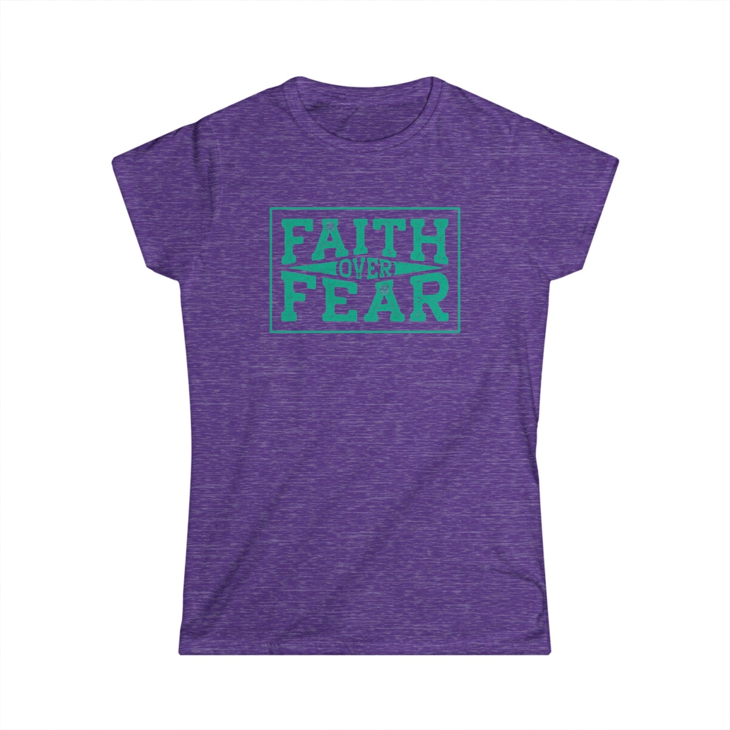 Faith Over Fear Women's Softstyle Tee - Inspirational Motivation Shirt